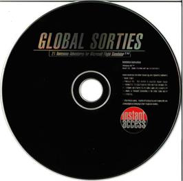 Artwork on the Disc for Global Sorties on the Microsoft DOS.