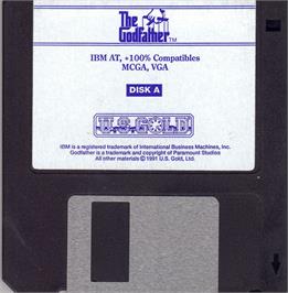 Artwork on the Disc for Godfather, The on the Microsoft DOS.
