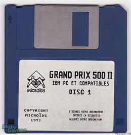 Artwork on the Disc for Grand Prix 500 2 on the Microsoft DOS.