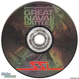 Artwork on the Disc for Great Naval Battles Vol 2 - Guadalcanal 1942-43 on the Microsoft DOS.