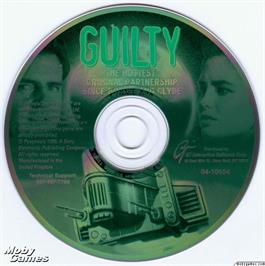 Artwork on the Disc for Guilty on the Microsoft DOS.
