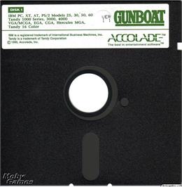 Artwork on the Disc for Gunboat on the Microsoft DOS.