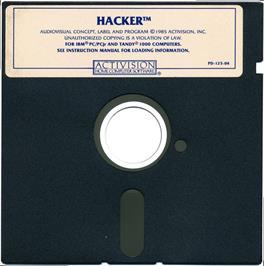 Artwork on the Disc for Hacker on the Microsoft DOS.