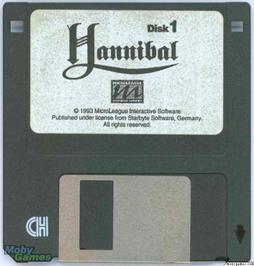 Artwork on the Disc for Hannibal on the Microsoft DOS.