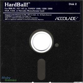 Artwork on the Disc for HardBall! on the Microsoft DOS.