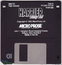 Artwork on the Disc for Harrier Jump Jet on the Microsoft DOS.