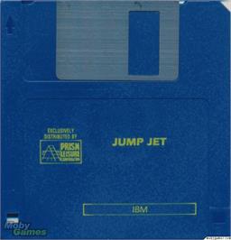 Artwork on the Disc for Harrier Mission on the Microsoft DOS.