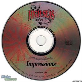 Artwork on the Disc for High Seas Trader on the Microsoft DOS.