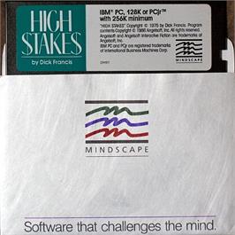Artwork on the Disc for High Stakes on the Microsoft DOS.
