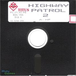 Artwork on the Disc for Highway Patrol 2 on the Microsoft DOS.