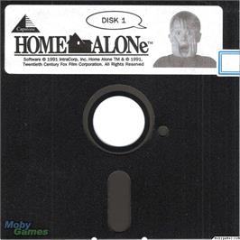 Artwork on the Disc for Home Alone on the Microsoft DOS.