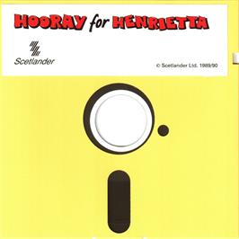 Artwork on the Disc for Hooray for Henrietta on the Microsoft DOS.