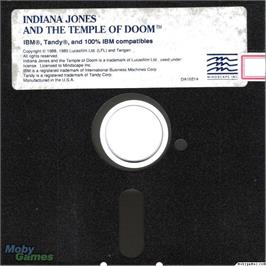 Artwork on the Disc for Indiana Jones And The Temple Of Doom on the Microsoft DOS.