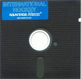 Artwork on the Disc for International Hockey on the Microsoft DOS.