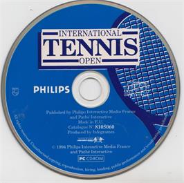 Artwork on the Disc for International Tennis Open on the Microsoft DOS.