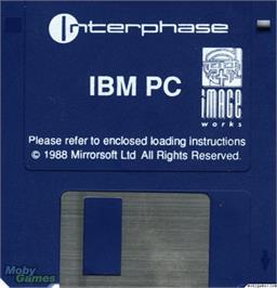 Artwork on the Disc for Interphase on the Microsoft DOS.