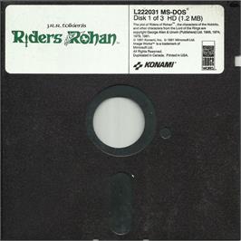 Artwork on the Disc for J.R.R. Tolkien's Riders of Rohan on the Microsoft DOS.