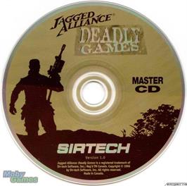 Artwork on the Disc for Jagged Alliance - Deadly Games on the Microsoft DOS.