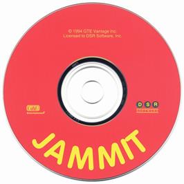 Artwork on the Disc for Jammit on the Microsoft DOS.