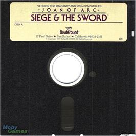 Artwork on the Disc for Jeanne d'Arc on the Microsoft DOS.