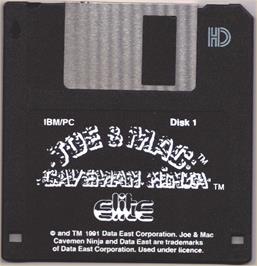 Artwork on the Disc for Joe & Mac -  Caveman Ninja on the Microsoft DOS.