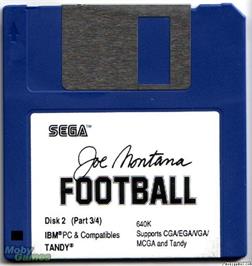 Artwork on the Disc for Joe Montana Football on the Microsoft DOS.