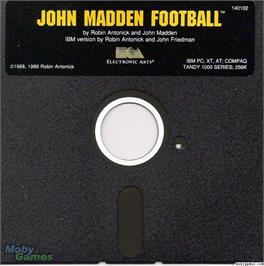 Artwork on the Disc for John Madden Football on the Microsoft DOS.