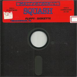 Artwork on the Disc for Jonah Barrington's Squash on the Microsoft DOS.