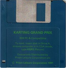 Artwork on the Disc for Karting Grand Prix on the Microsoft DOS.