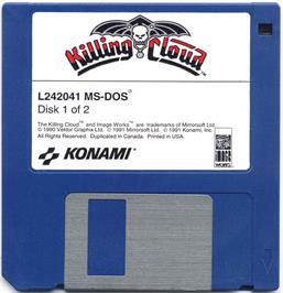 Artwork on the Disc for Killing Cloud on the Microsoft DOS.