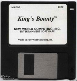 Artwork on the Disc for King's Bounty on the Microsoft DOS.