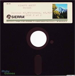 Artwork on the Disc for King's Quest 1 - Quest for the Crown (1987) on the Microsoft DOS.