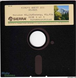 Artwork on the Disc for King's Quest 3 - To Heir Is Human on the Microsoft DOS.