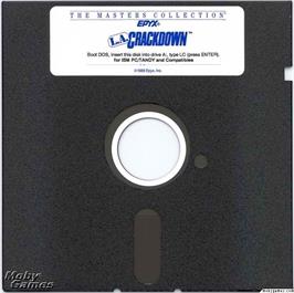 Artwork on the Disc for LA Crackdown on the Microsoft DOS.