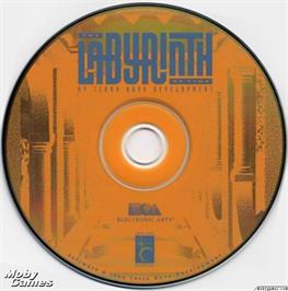 Artwork on the Disc for Labyrinth of Time on the Microsoft DOS.