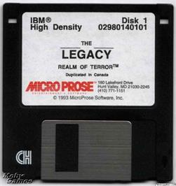 Artwork on the Disc for Legacy, The on the Microsoft DOS.