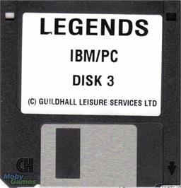 Artwork on the Disc for Legends on the Microsoft DOS.