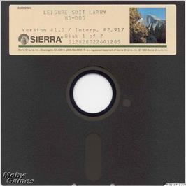 Artwork on the Disc for Leisure Suit Larry in the Land of the Lounge Lizards on the Microsoft DOS.