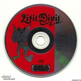 Artwork on the Disc for Litil Divil on the Microsoft DOS.