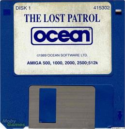 Artwork on the Disc for Lost Patrol on the Microsoft DOS.
