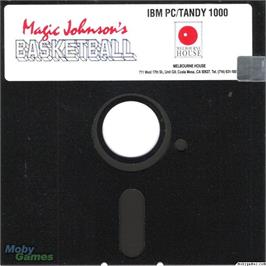 Artwork on the Disc for Magic Johnson's Basketball on the Microsoft DOS.
