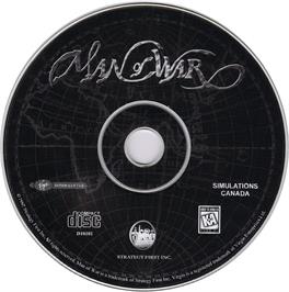 Artwork on the Disc for Man of War on the Microsoft DOS.