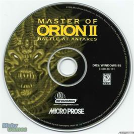 Artwork on the Disc for Master Of Orion 2 - Battle At Antares on the Microsoft DOS.