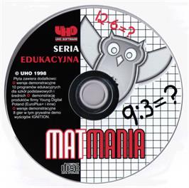 Artwork on the Disc for Matmania on the Microsoft DOS.
