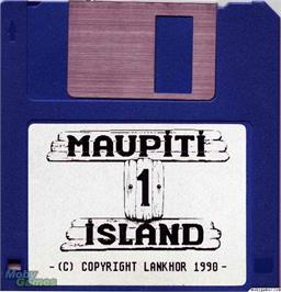 Artwork on the Disc for Maupiti Island on the Microsoft DOS.