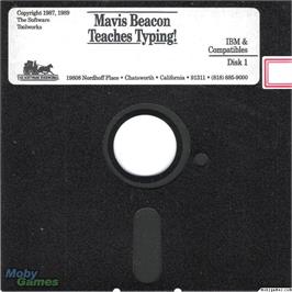 Artwork on the Disc for Mavis Beacon Teaches Typing! on the Microsoft DOS.
