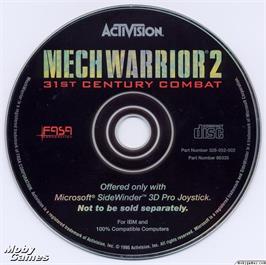Artwork on the Disc for MechWarrior 2 - 31st Century Combat on the Microsoft DOS.