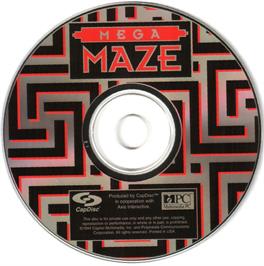 Artwork on the Disc for Mega Maze on the Microsoft DOS.