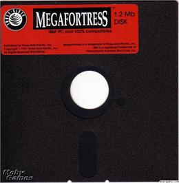 Artwork on the Disc for Megafortress on the Microsoft DOS.