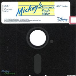 Artwork on the Disc for Mickey's Crossword Puzzle Maker on the Microsoft DOS.